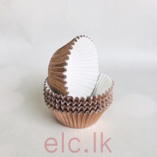 Cupcake Liners x 15 - Foil Rose Gold (408 Size)