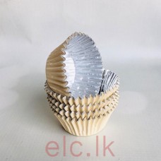 Cupcake Liners x 15 - Foil CREAM (408 Size)