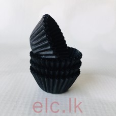 Mini CUPCAKE LINERS X 15 - HGP BLACK (340 Size)