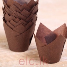 Muffin Cups Tulip BROWN 60/60-90 LARGE