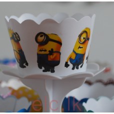 Party Cupcake Wrappers x 12 - MINIONS