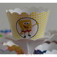 Party Cupcake Wrappers x 12 - SPONGE BOB