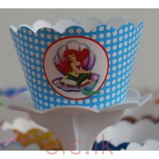 Party Cupcake Wrappers x 12 - LITTLE MERMAID