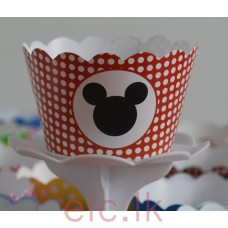 Party Cupcake Wrappers x 12 - MICKIE MOUSE-NEW