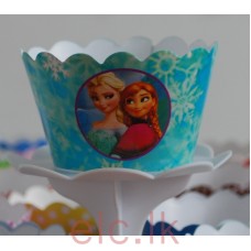 Party Cupcake Wrappers x 12 - FROZEN ELSA & ANNA