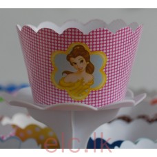 Party Cupcake Wrappers x 12 - PRINCESS BELLE