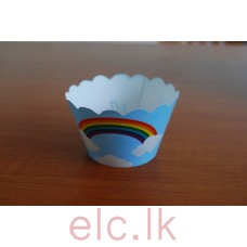 Party Cupcake Wrappers x 12 - RAINBOW