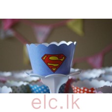 Party Cupcake Wrappers x 12 - SUPERMAN