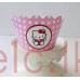Party Cupcake Wrappers x 12 - HELLO KITTY PINK