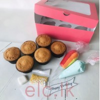 DIY Rainbow Pack and Happy Birthday Topper Cupcake Kit