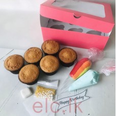 DIY Rainbow Pack and Happy Birthday Topper Cupcake Kit