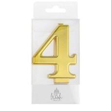 Wish Metallic Candle Number - 4