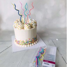 BRIGHT Colors WIGGLE Candle Assorted 14.5cm