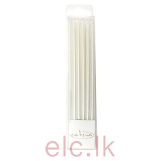 Candles -White Pearlised Tall 12cm