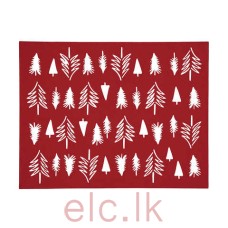 Place Mat Christmas Tree  - RED FELT 45x35cm