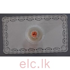 Doilies, white - (7x12 inch) Rect