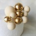 Faux Ball Cake Topper - Pack of 10 Pech and Gold