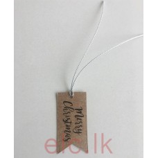 Crafted Merry Christmas tag with Cord