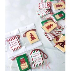 Christmas Gift Tags with Cords x 4 ASSORTED