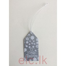 Merry Christmas Silver tag with Cord