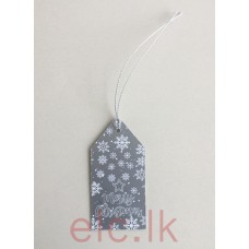 Merry Christmas Silver tag with Cord