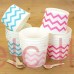 Chevron GELATE CUP 6pk BABY PINK