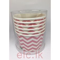 Chevron GELATE CUP 6pk BABY PINK