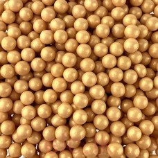 SUGAR PEARLS -  7mm Shimmer GOLD / Candy beads (20g)