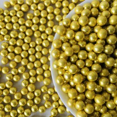 SUGAR PEARLS - 10mm GOLD (20g)