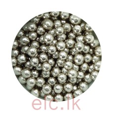 SUGAR PEARLS -  6mm SILVER (20g)