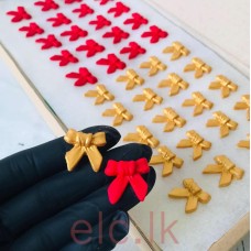 BOWS Red or Gold Colors Edible