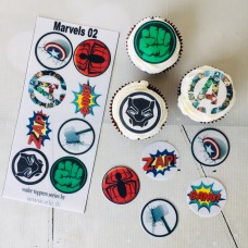 EDIBLE WAFER TOPPERS SET - MARVELS 2