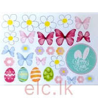 Easter Easy Cake Scene Wafer Topper Set A5 size design 1