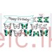 Happy Birthday Cake Scene Wafer Topper Sets  