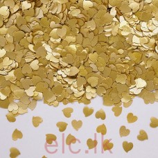 Edible Glitter Flakes - HEARTS GOLD