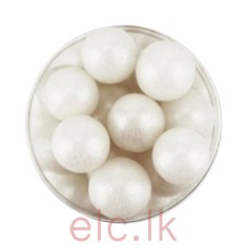 SUGAR PEARLS -  12mm PEARLISED WHITE (25g)