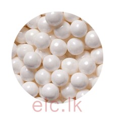 SUGAR PEARLS -  7mm Polished WHITE / Candy beads (20g)