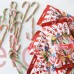 Candy cane - RED GREEN WHITE 12cm