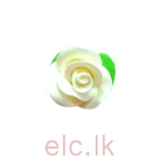 Icing Shapes - Sugar Flowers Rose WHITE - 3D