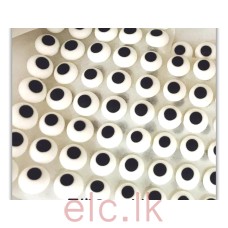 Icing Shapes Sugar Eyes BLACK and WHITE - 3D - 10mm Each