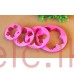 CUTTER PLASTIC - set of 4 PEONY FULL FLOWER 