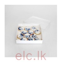 Loyal Biscuit Box Square With Clear Lid 6 x 6 x 1 Inch