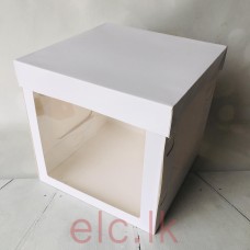 Cake Box - 10 x 10 x 10 Inch With Window WHITE
