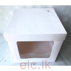 Cake Box - 12 x 12 x12 Inch With Window WHITE