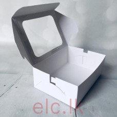 Brownie Box With Window - 6 pieces WHITE