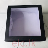 Cake Box BLACK - 10 x 10 x 6 inch with window