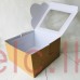 Cake Box BROWN - 10 x 10 x 6 inch with window