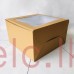Cake Box BROWN - 10 x 10 x 6 inch with window