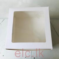 Cake Box IVORY - 10 x 10 x 6 inch with window