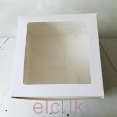 Cake Box IVORY - 10 x 10 x 6 inch with window